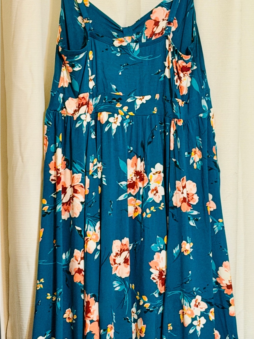 Torrid Teal Super Soft Knit Midi Dress with Floral Print - Picture 2 of 6